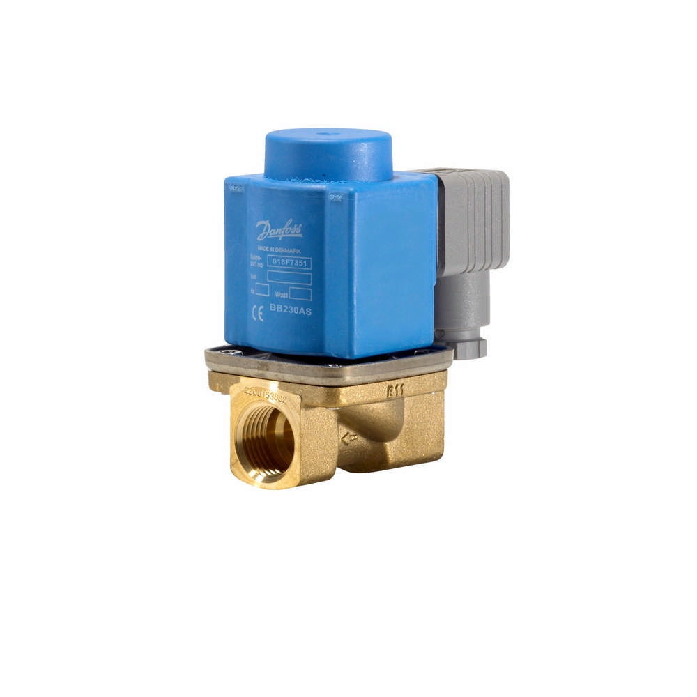 Danfoss 032U153831 — Клапан электромагнитный EV220B, присоединение внутренняя резьба G 1/2", материал уплотнения NBR, нормально закрытый