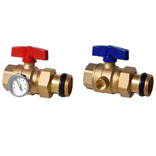 Danfoss 088U0822 Комплект шаровых кранов латунь FHF-BV с нипелями
