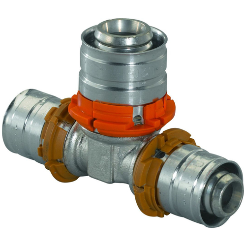 Тройник переходной МП латунь MLC Дн 25х32х16 пресс Uponor 1015033