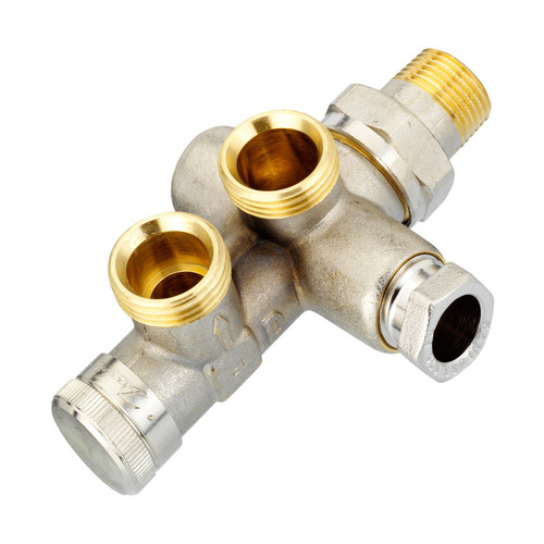 Danfoss 013G3368 Узел нижнего подключения RA-KEW для однотр никель 1/2"x3/4"