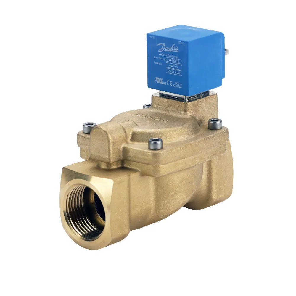 Danfoss 042U426619 — Клапан электромагнитный EV220W, присоединение внутренняя резьба G 1", материал уплотнения NBR, нормально закрытый