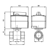 Danfoss 082G5407 Кран шаровой латунь никелирован AMZ 112 Ду 20 Rp3/4