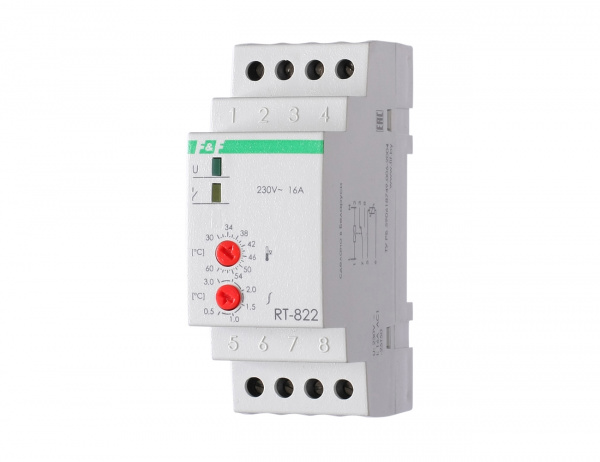 ДЕВИ 140R1082R — Терморегулятор RT-822 (+30...+60 °С) с датчиком RT на проводе, IP20, диапазон рабочих температур -25...+50 °С