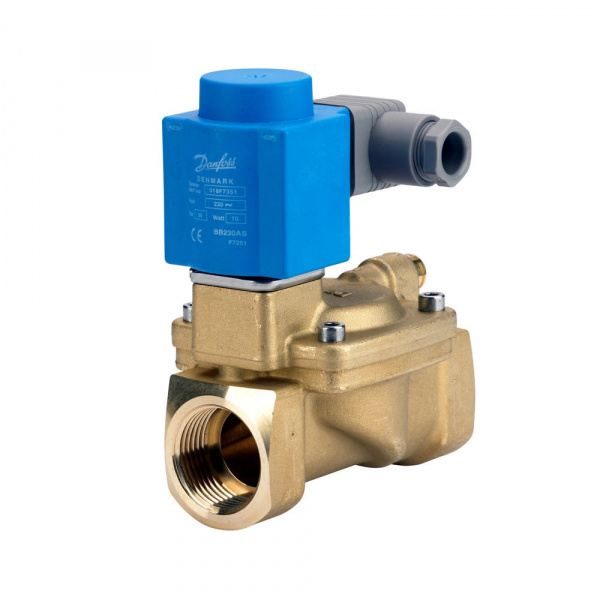 Danfoss 032U453131 — Клапан электромагнитный EV220B, присоединение внутренняя резьба G 1", материал уплотнения EPDM, нормально закрытый