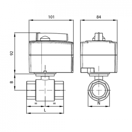 Danfoss 082G5402 Кран шаровой латунь никелирован AMZ 112 Ду 25 Rp1