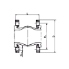 Компенсатор резиновый EPDM DI7240 Ду 32 Ру10/16 бар фл Tecofi DI7240-0032