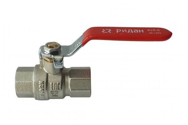 Ридан BVR-R 065B8310RG — Кран шаровой ГОСТ59553-2021 PN40 DN32 с внутренней резьбой; Т -20 °С...+120 °С; материал корпуса латунь