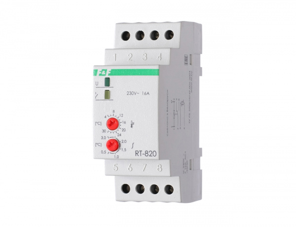 ДЕВИ 140R1079R — Терморегулятор RT-820 (+4...+30 °С) с датчиком RT на проводе, IP20, диапазон рабочих температур -25...+50 °С