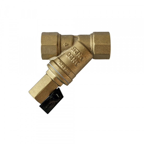 Ридан FVR-DR 065B8345R — Фильтр сетчатый со сливным краном DN40, PN25, Т от -20 °С...130 °С; материал корпуса латунь CW602N