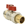 Danfoss 065B8205 Кран шаровой латунь никелирован BVR-F Ду 25 Rp1