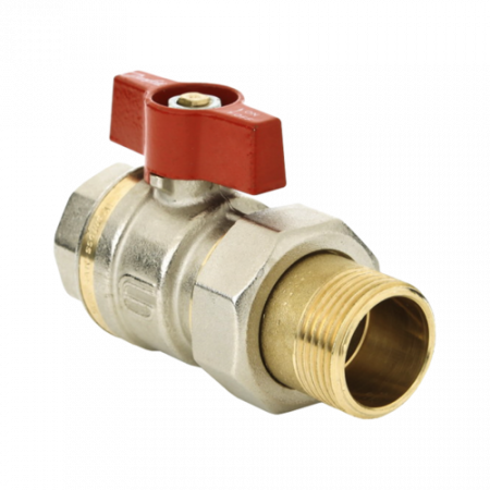 Danfoss 065B8205 Кран шаровой латунь никелирован BVR-F Ду 25 Rp1