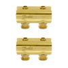 Коллектор распред латунь FHF Ру10 ВР 1" на 5 вых НР 3/4" конфигурация "5+5" Danfoss 088U0545